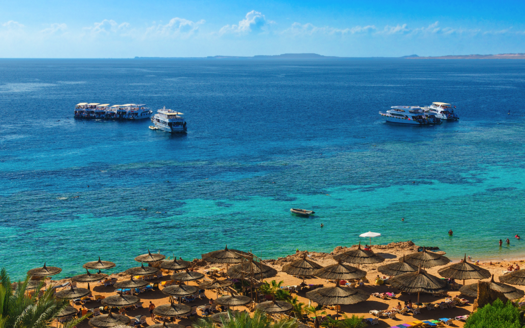 Gold Beach at the Reef Oasis Beach Resort, Ras Um Sid Bay, Sharm el-Sheikh, Egypt.